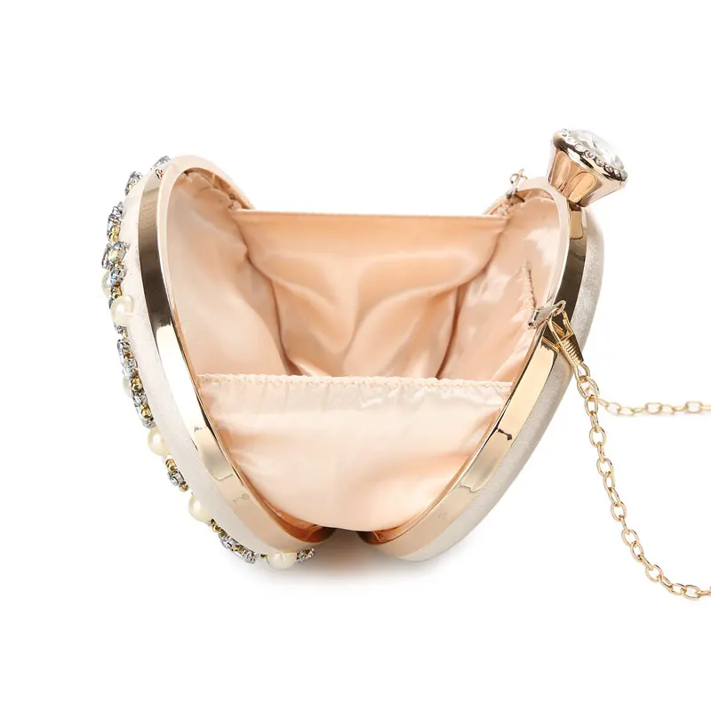 YNSSK Pearl Evening Clutch Bags for Weddings Inside View