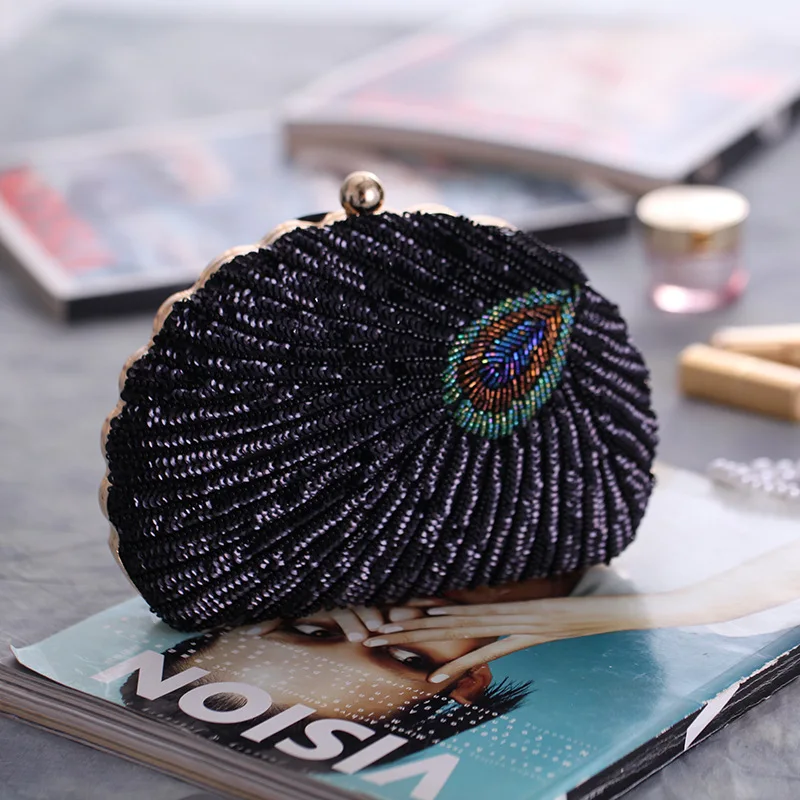 YNSSK Black Small Cute Clutch Purse Front View