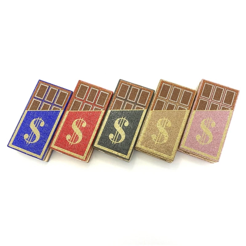 Front View of YNSSK Dollar Chocolate Shaped Evening Bag in Various Colors
