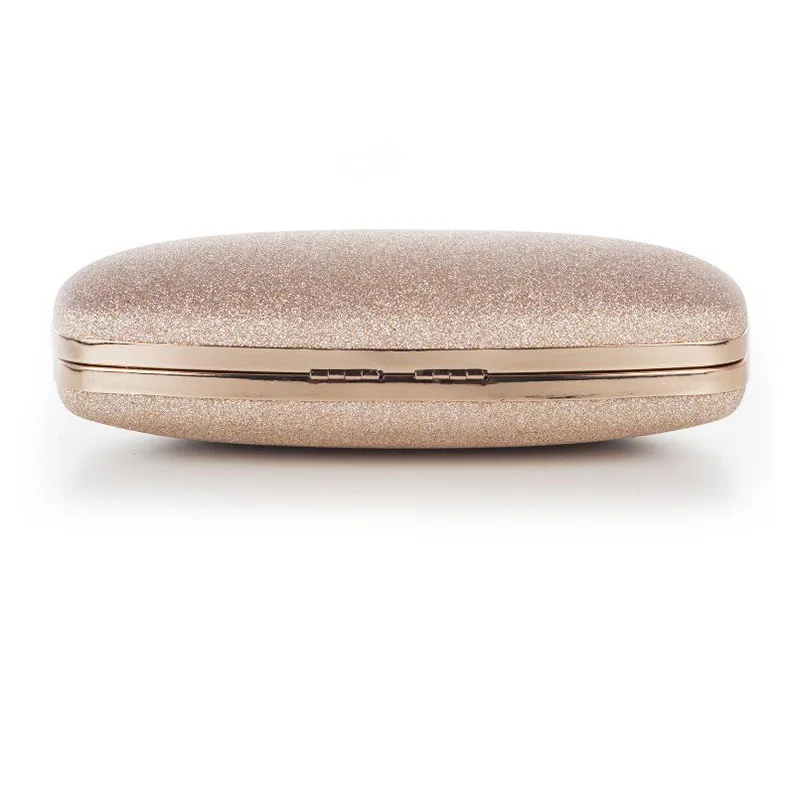 YNSSK Champagne Glitter Clutch Bag Bottom View