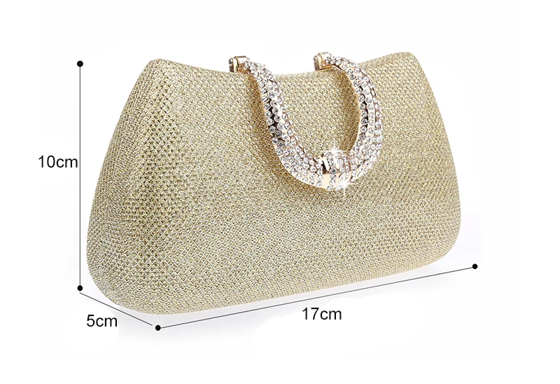 YNSSK Gold Shiny Clutch Capacity Dimensions