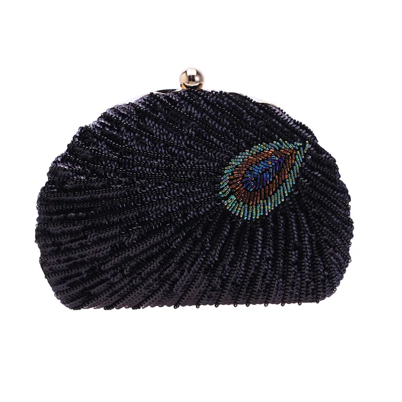 YNSSK Black Small Cute Clutch Purse Front View