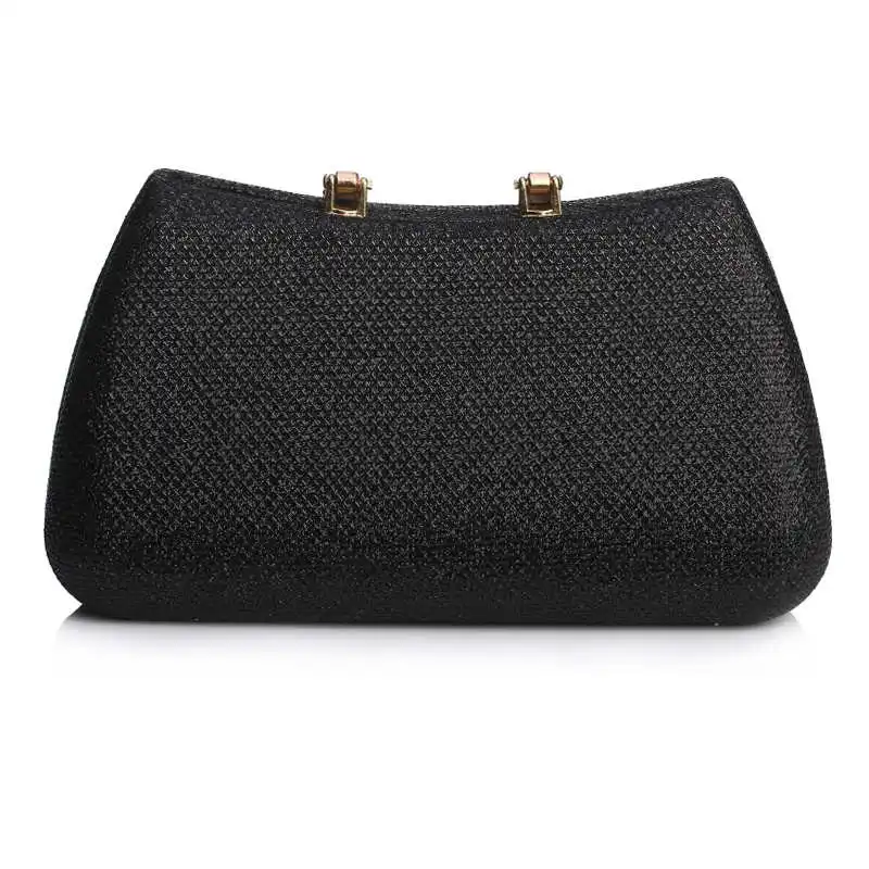YNSSK Plain Black Clutch Bag Back View