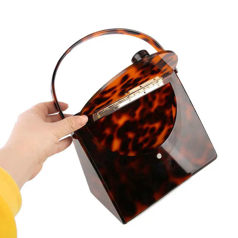 YNSSK Small Tortoise Shell Handle Purse InSide View