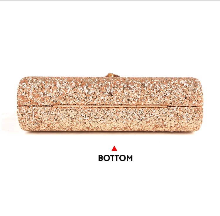 YNSSK Gold Sequin Clutch Bag Bottom View