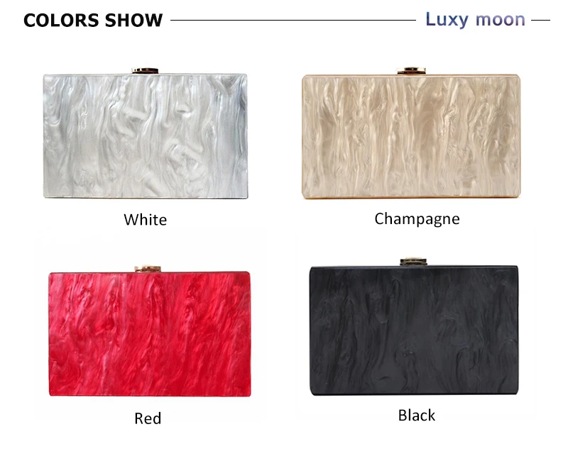 YNSSK Marble Bride Acrylic Clutch Available Colors
