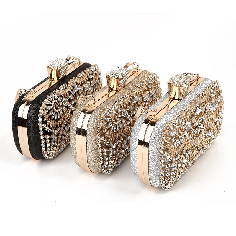 YNSSK Metallic Clutch Bags Available Colors Side View