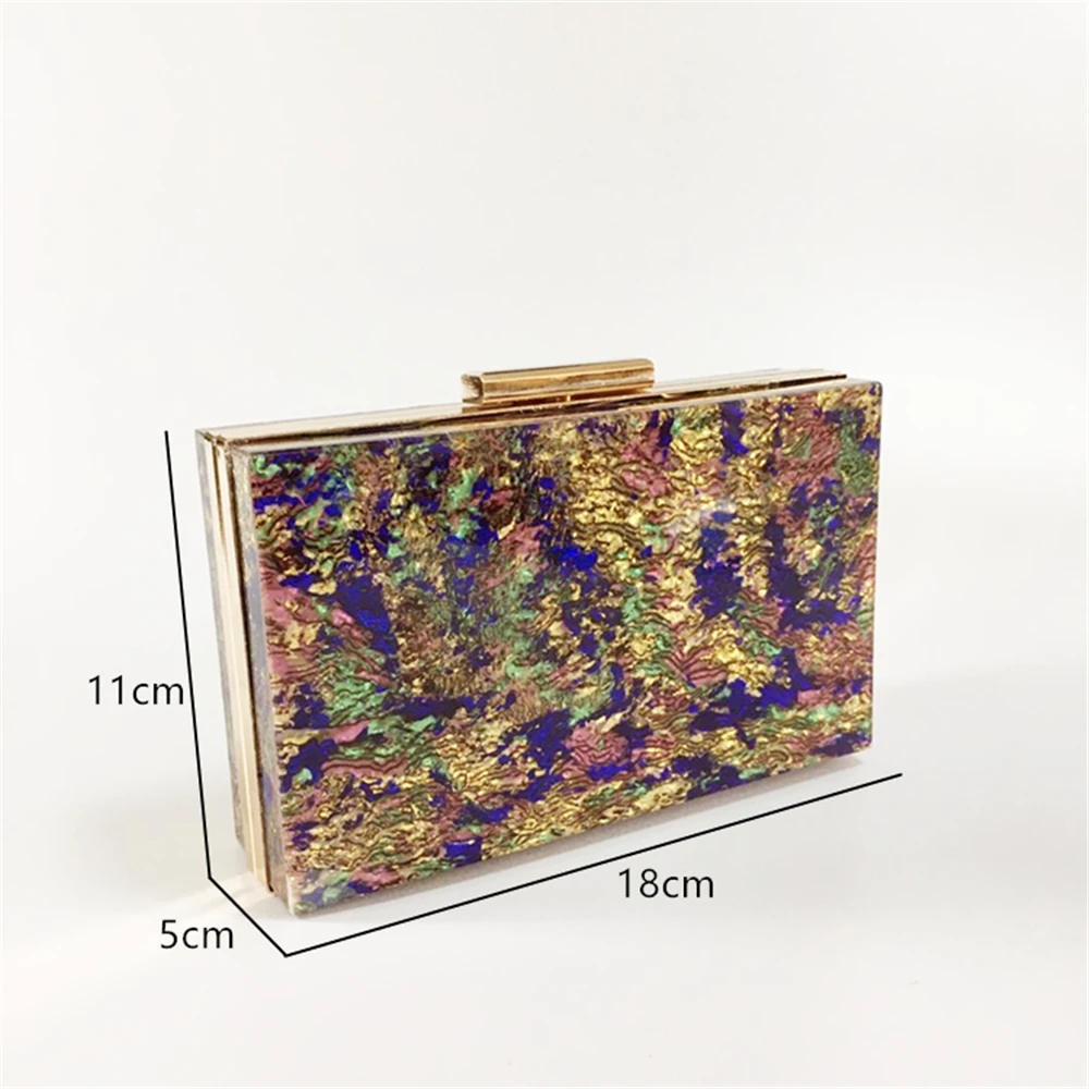 YNSSK Color Painting Personalized Acrylic Clutch Bag Size
