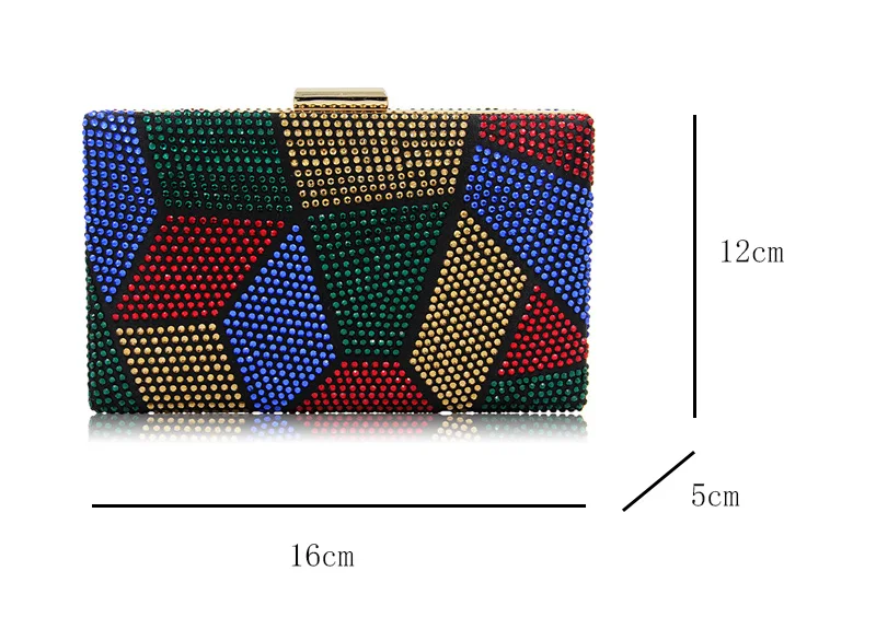YNSSK Color Block Evening Bag Size