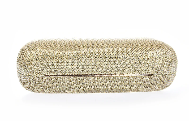 YNSSK Gold Shiny Clutch Bottom View