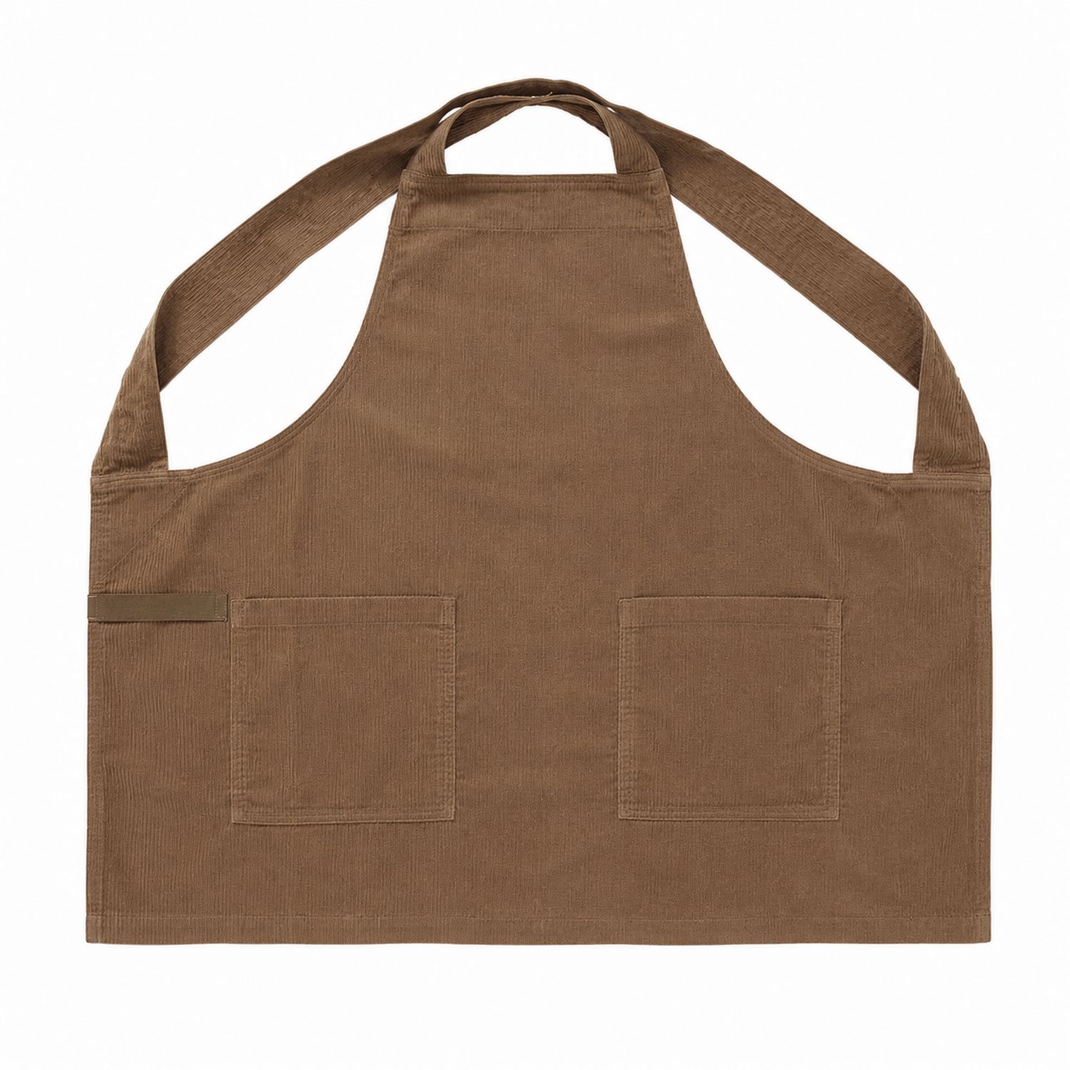 Unisex Cord-Schürze mit Taschen Braun