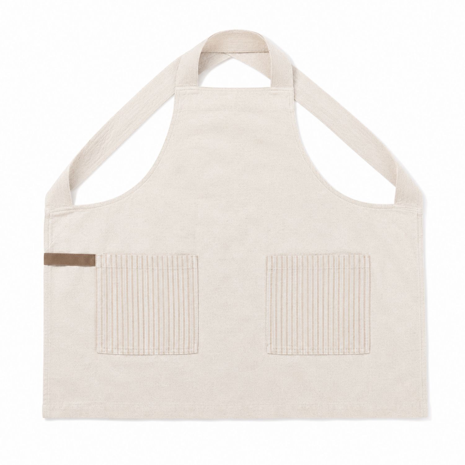 Verstellbare Küchenschürze mit Taschen, Beige
