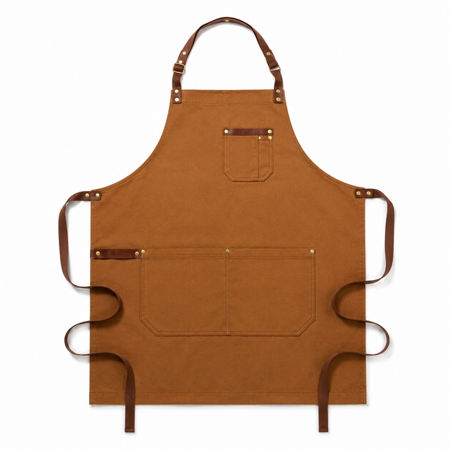 Braune Verstellbare Schürze mit Taschen