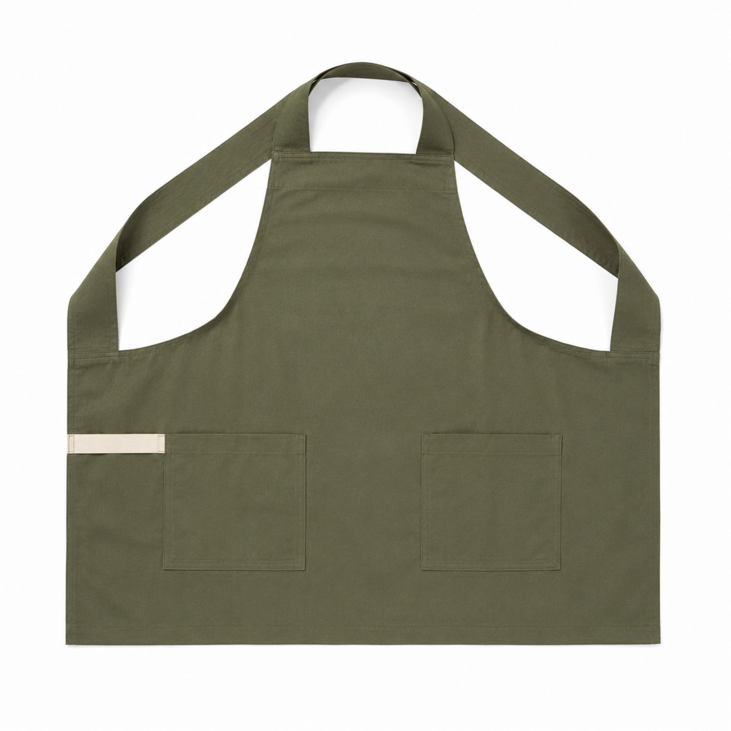Funktionale Schürze Olivgrün mit Taschen