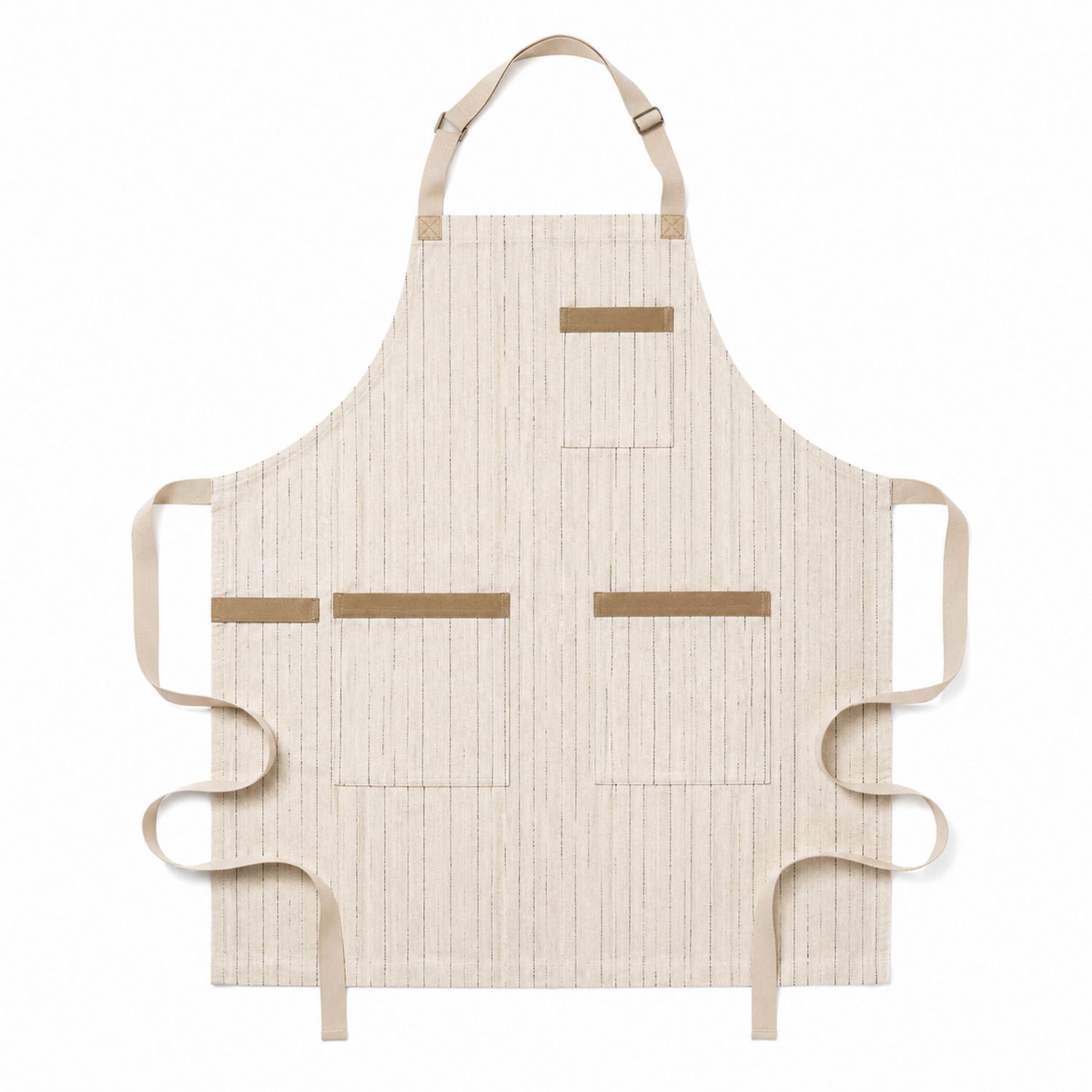 Verstellbare Schürze Beige mit Taschen