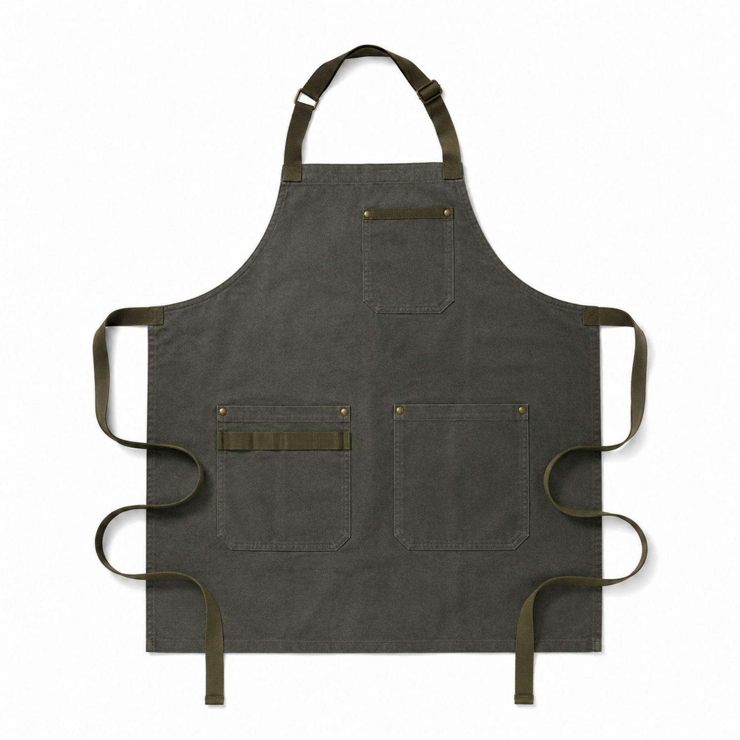 Robuste Arbeitsschürze mit Taschen Dunkelgrau
