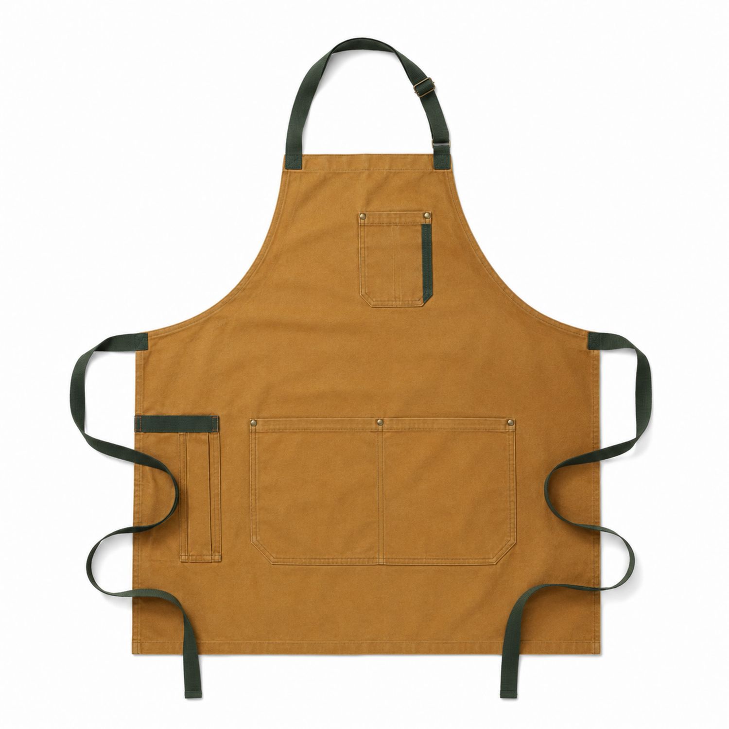 Verstellbare Küchenschürze Braun mit Taschen