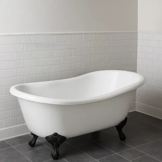 Freistehende Gusseisen-Badewanne Weiß 170 cm-roomovria