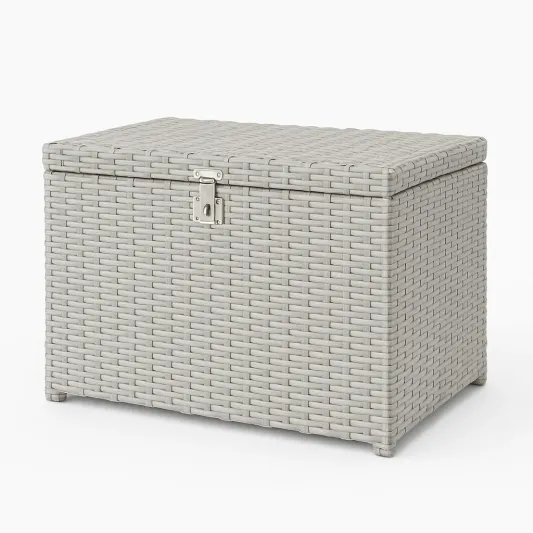 Garten Aufbewahrungsbox Polyethylen Grau 80x45x50 cm-vornaveli