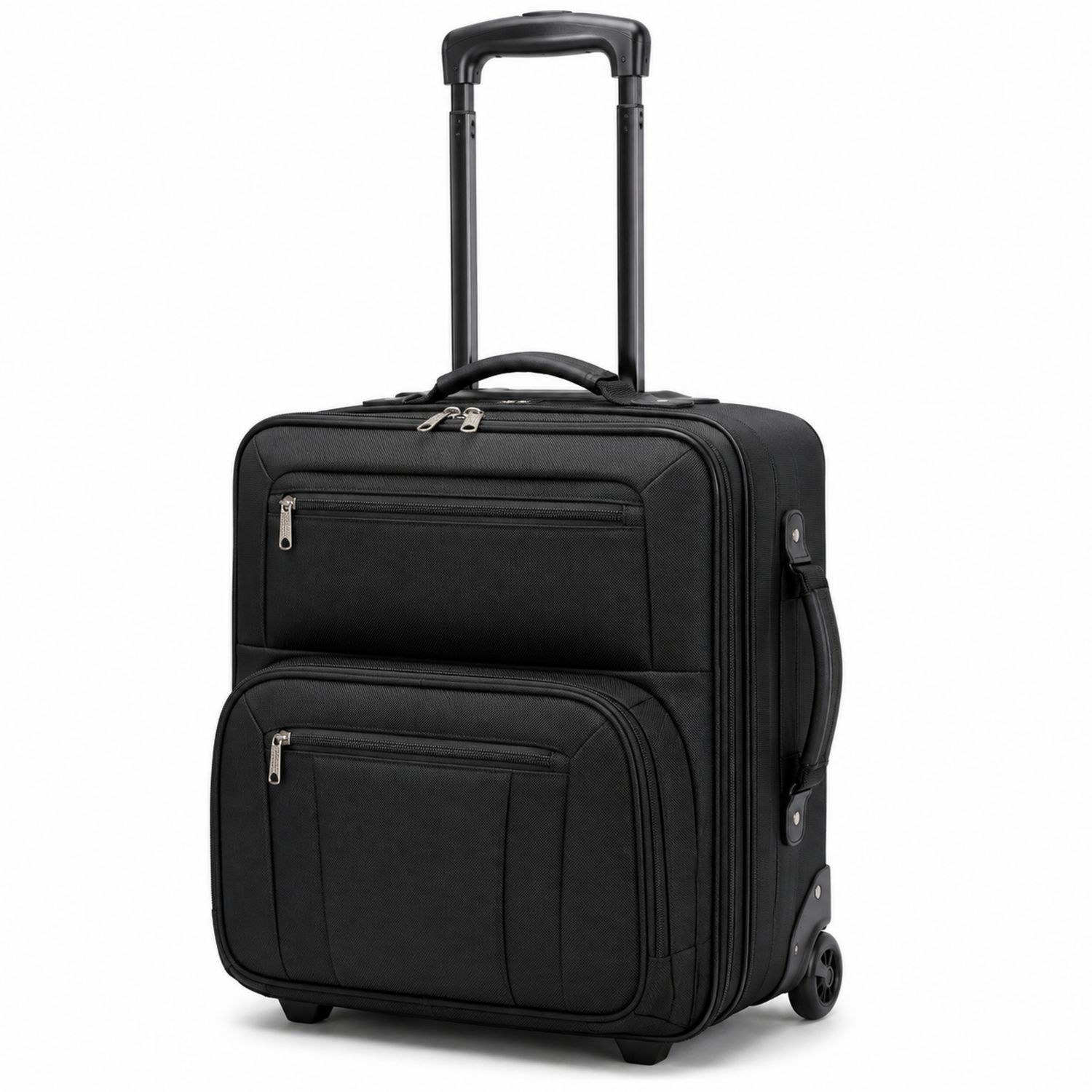 Schwarzer Handgepäck-Trolley mit Rollen 40L