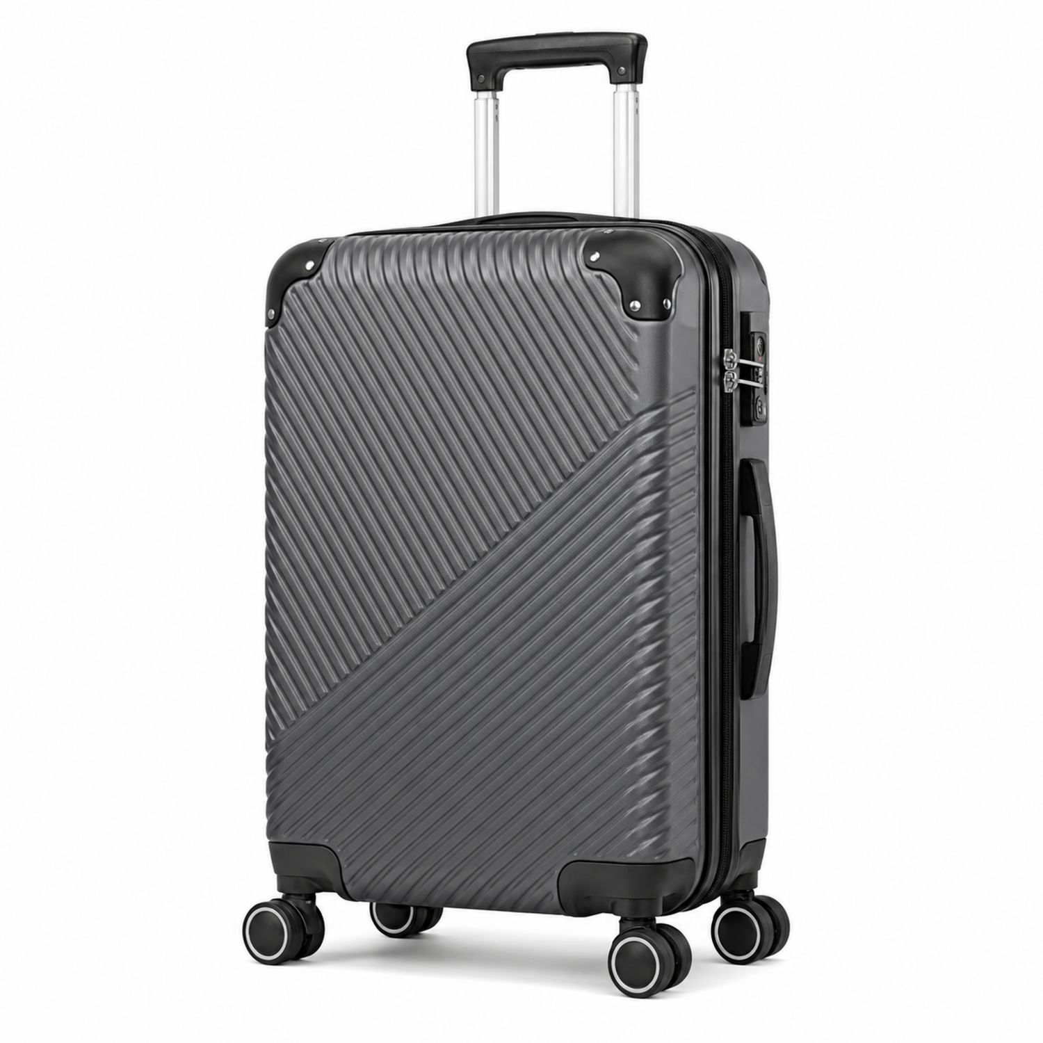 Hartschalenkoffer Trolley Grau 65L mit 360° Rollen