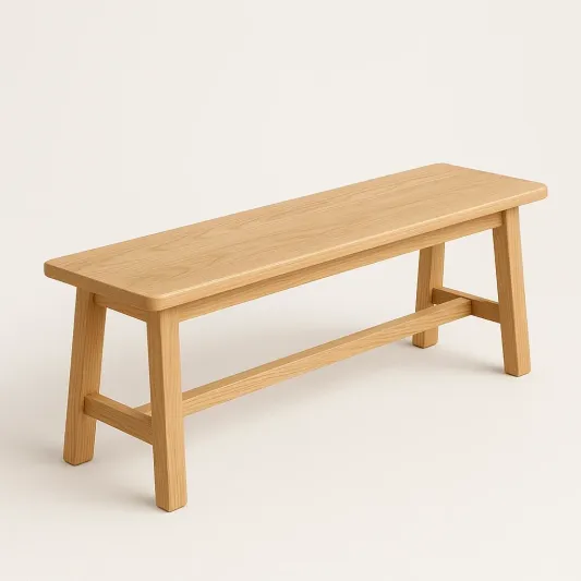 Holzbank rechteckig 120x30x45 cm Natur-meubarvix