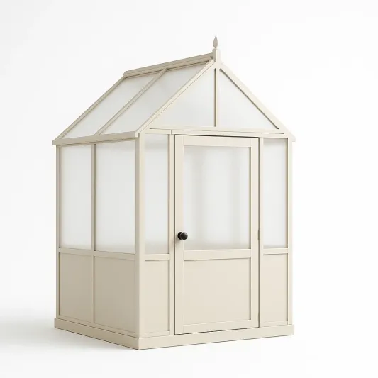 Aluminium Gartenhaus in Cremeweiß mit Polycarbonat, 200x150x220cm-meubarvix