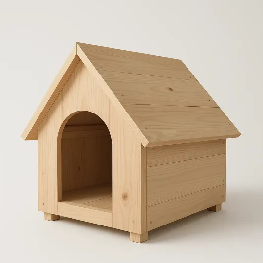 Holz Hundehütte Kiefernholz Natur 100x85x90 cm-meubarvix