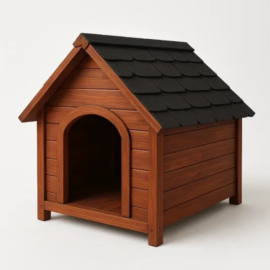 Holz Hundehütte mit Bitumendach 70x75x80cm-meubarvix