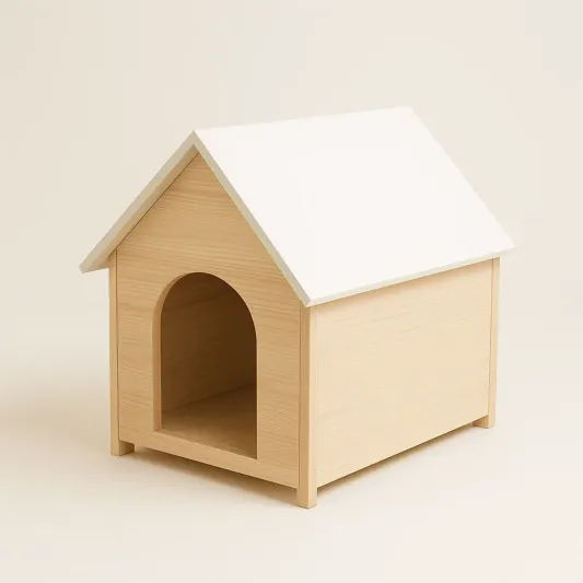 Hundehütte Kiefernholz Natur Weiß 60 x 60 x 70 cm-meubarvix