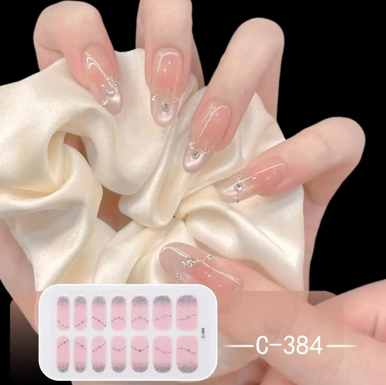 Nude Rosé Dégradé Poussière Argent Ligne Diamant Courbe