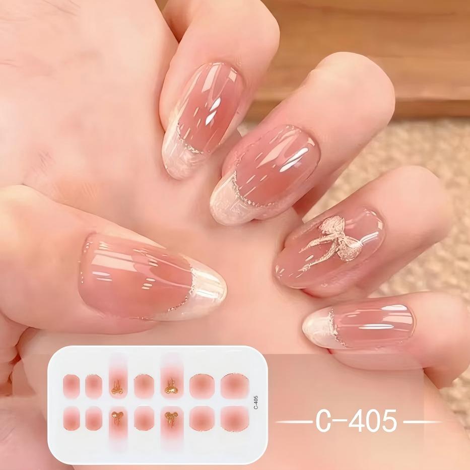 Dégradé Nude Rosé Français Pailleté Argent Noeud Papillon Doré