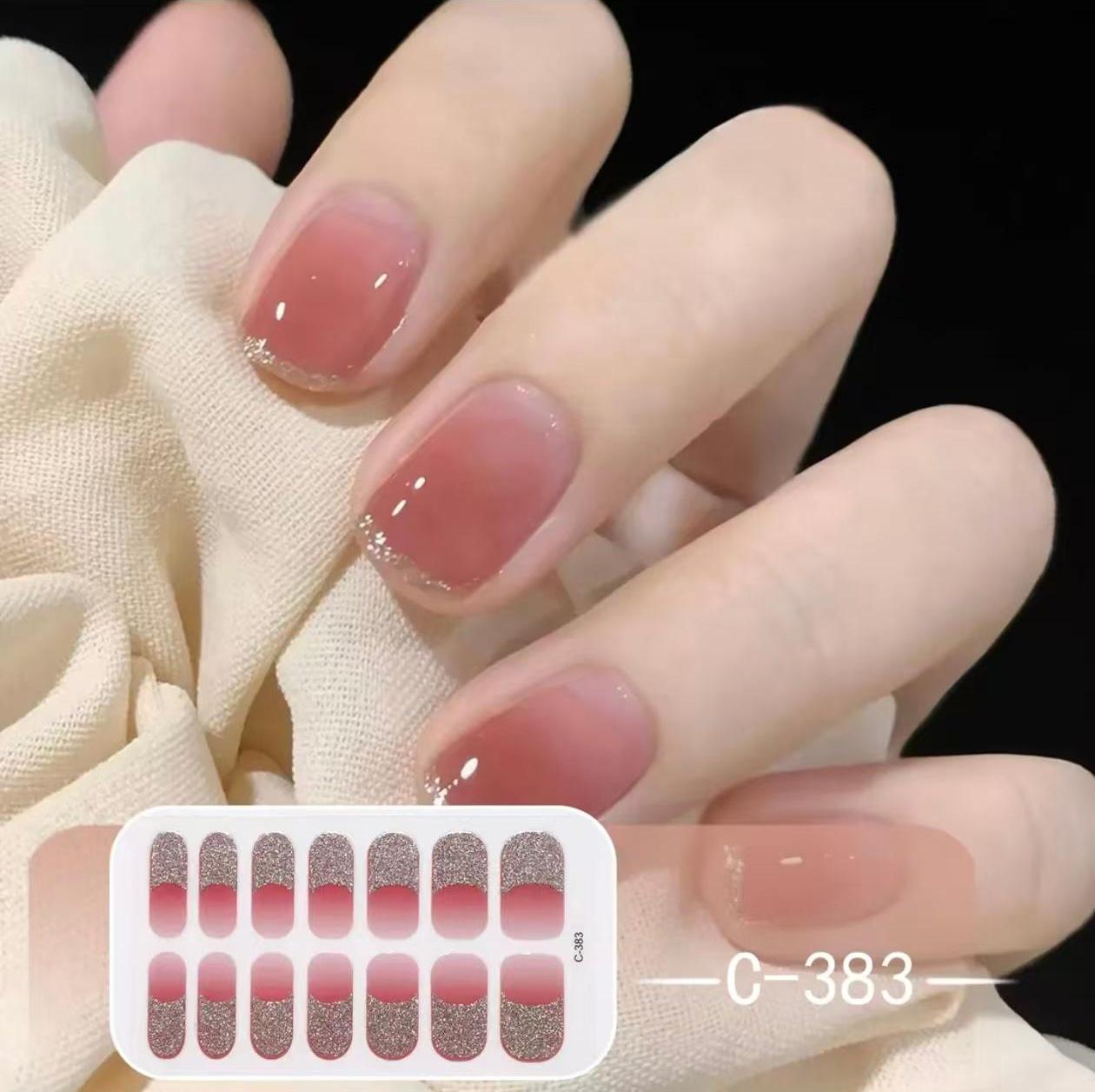 Dégradé Blush Pêche Français Poussière Argentée
