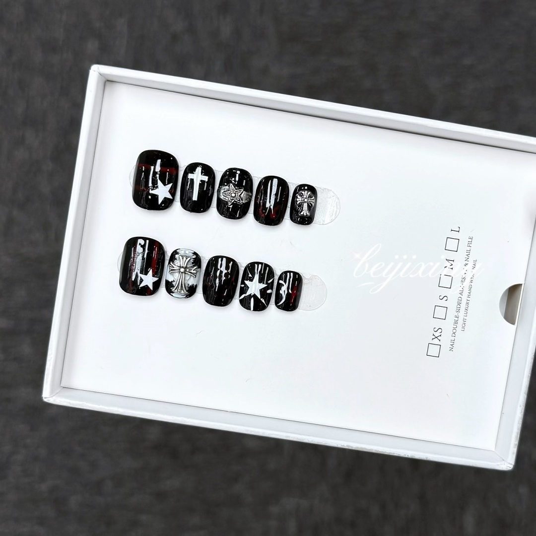 Faux Ongles Press-On Sur Mesure par Empreinte | Dessins Peints à la Main, Style Personnalisé | Promo : Achetez-en un, recevez-en un gratuit !