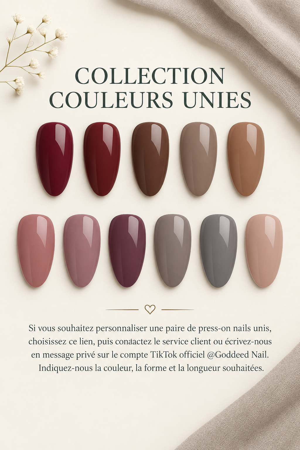 Collection de modèles unis personnalisables