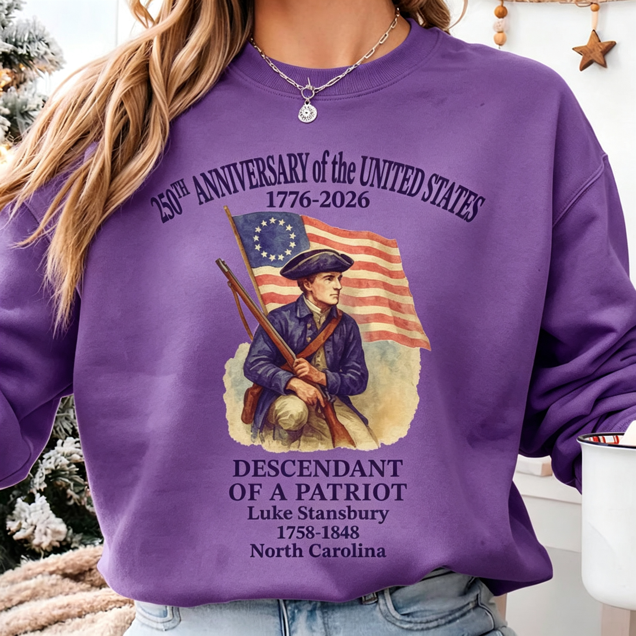 [Copy]Vintage Distressed American Flag Ruffle Neck Raglan Sweatshirt