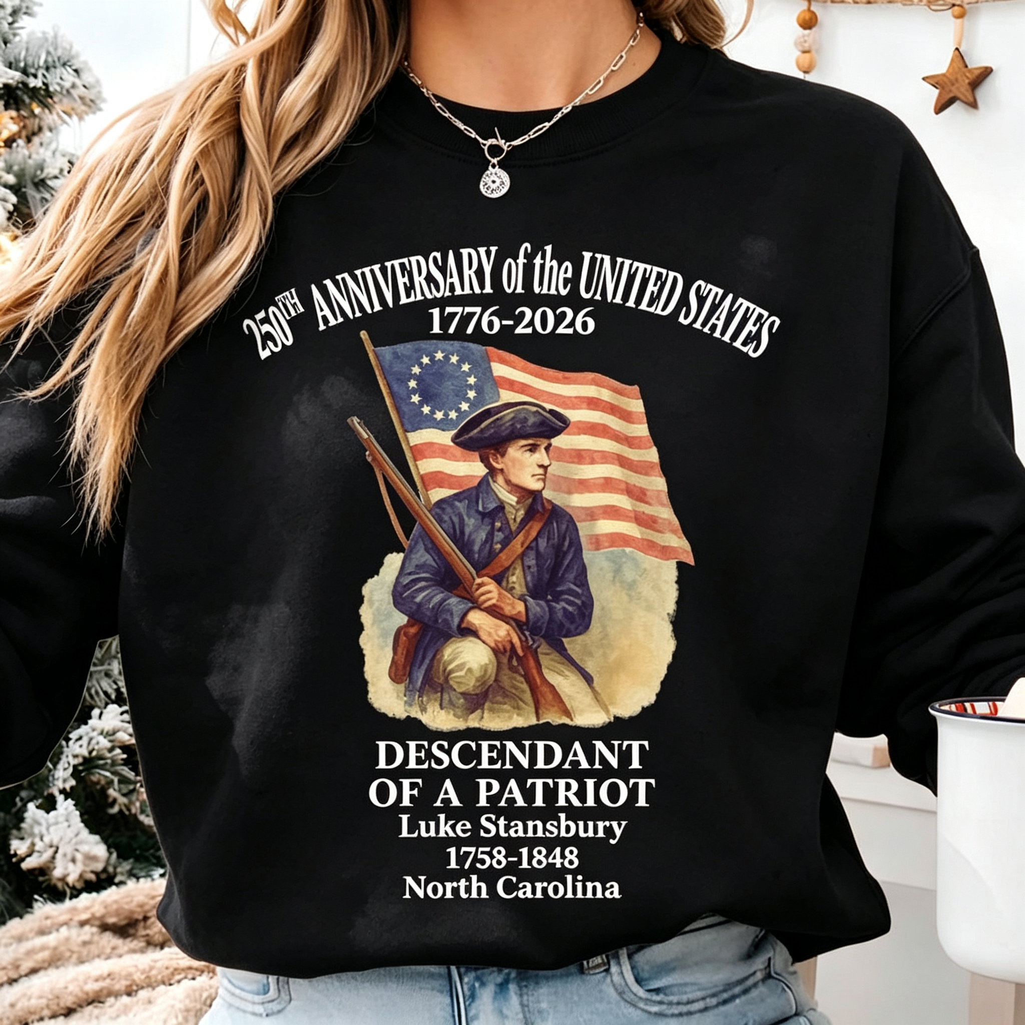[Copy]Vintage Distressed American Flag Ruffle Neck Raglan Sweatshirt