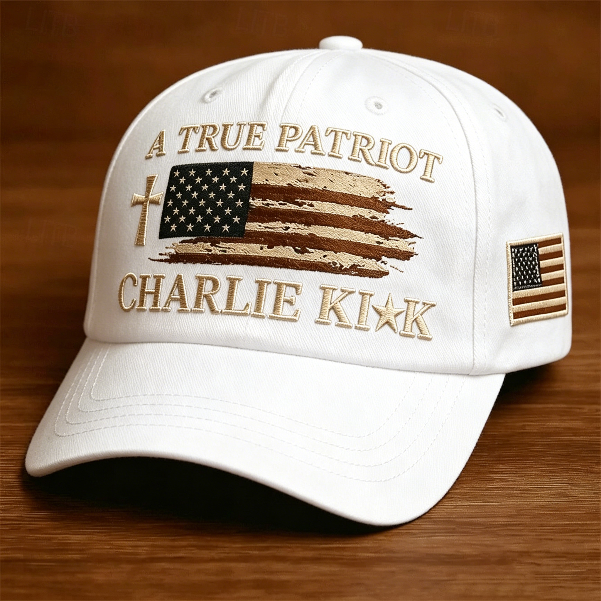 Vintage Wash Faith & Patriotism Themed Embroidered Casual Sports Cap