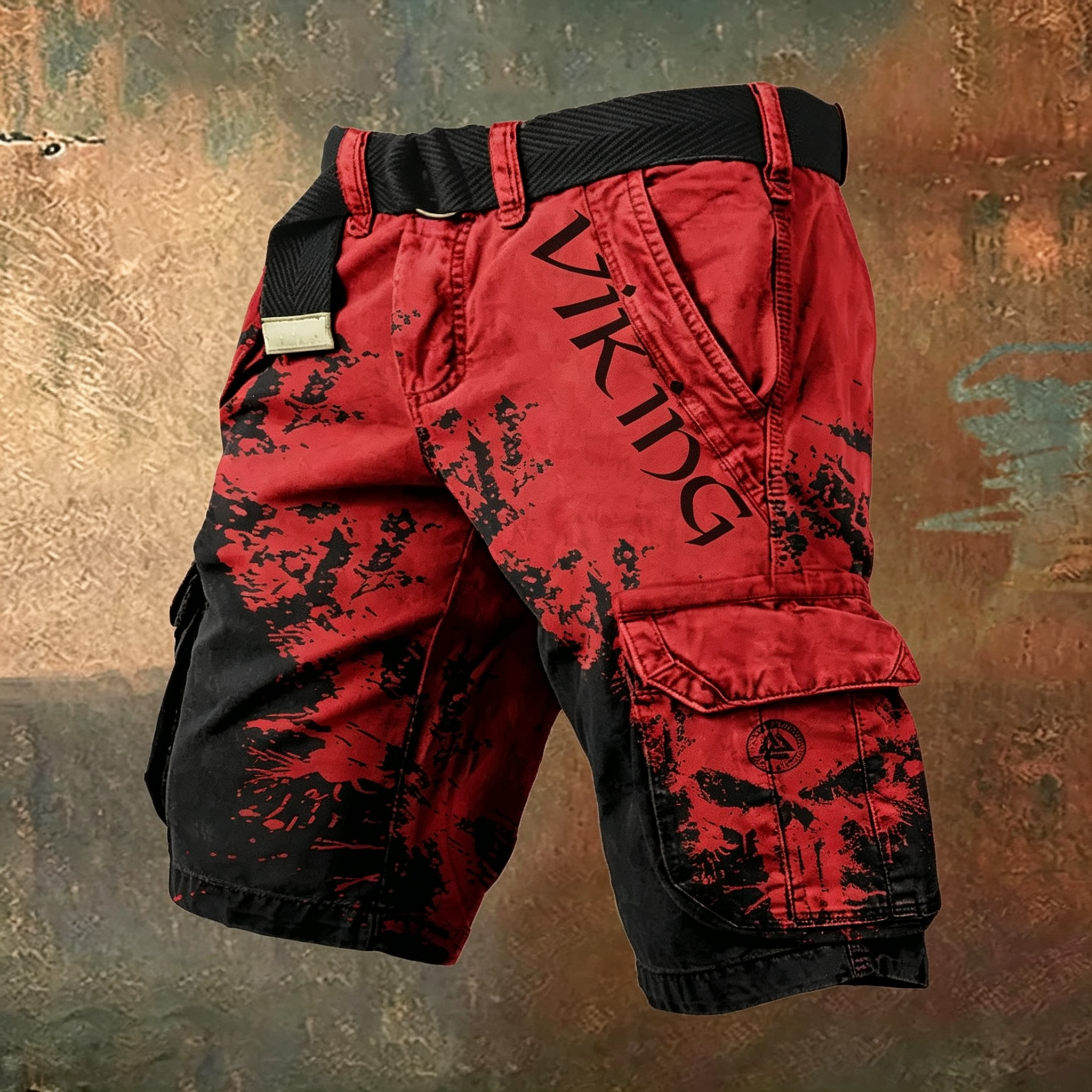 Vintage Distressed Camo Multi-Pocket Outdoor Streetwear Shorts