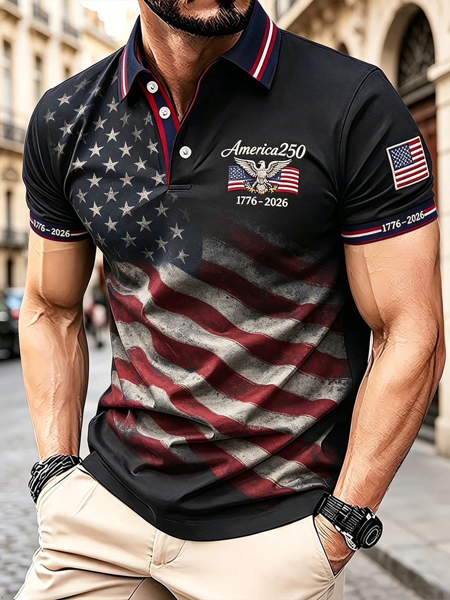 Men's America Anniversary Short-Sleeve Polo Shirt