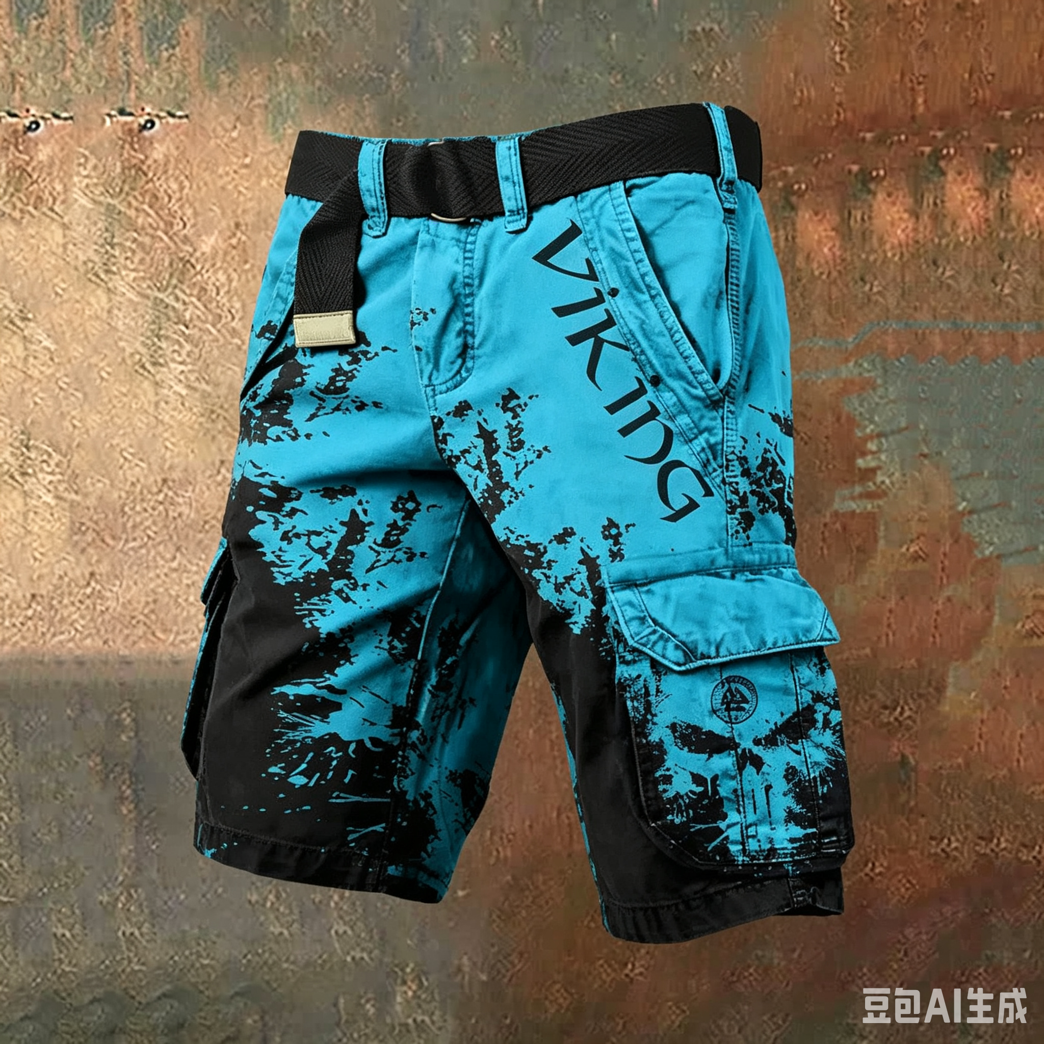 Vintage Distressed Camo Multi-Pocket Outdoor Streetwear Shorts