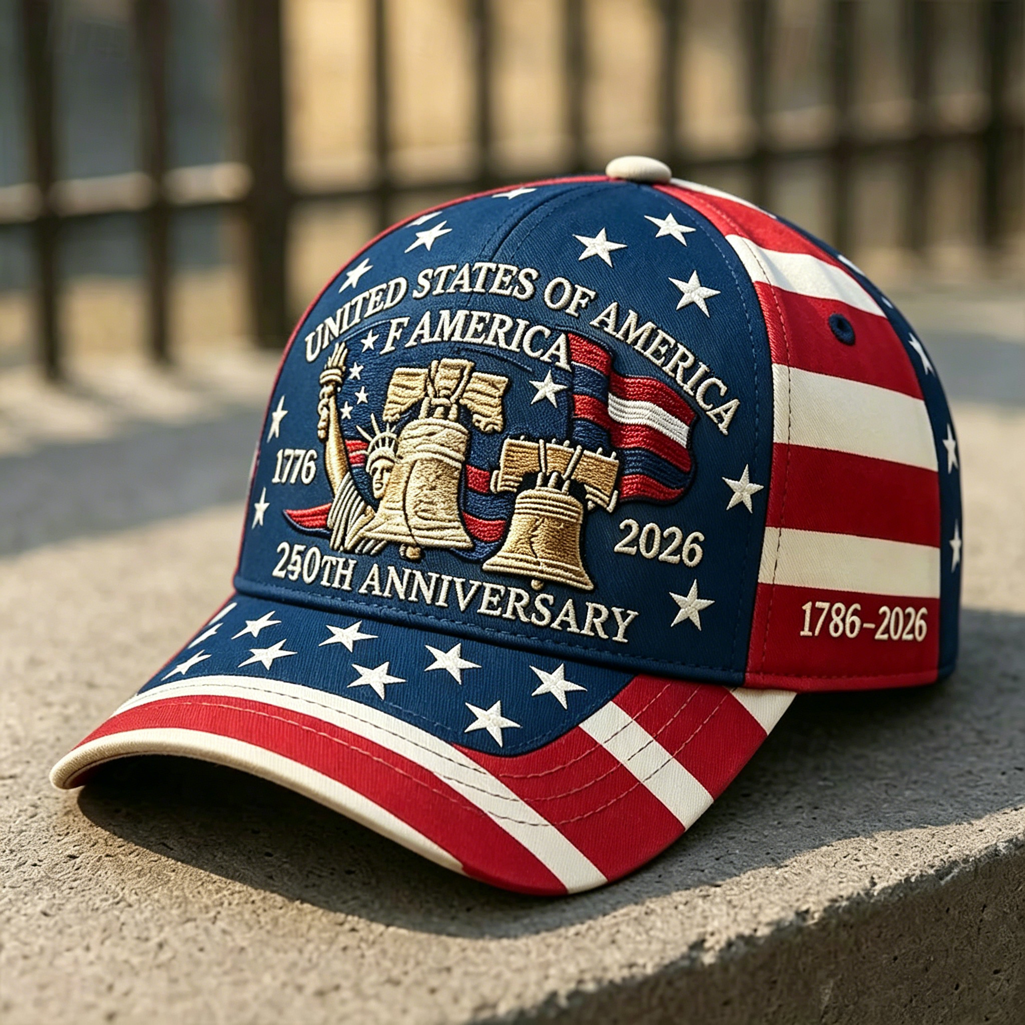 1776-2026 250th Anniversary Graphic Baseball Cap, Unisex Independence Day Headwear