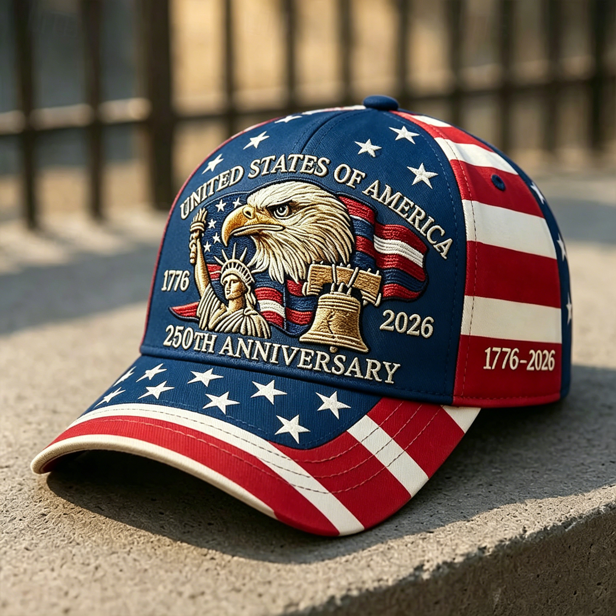 1776-2026 250th Anniversary Graphic Baseball Cap, Unisex Independence Day Headwear