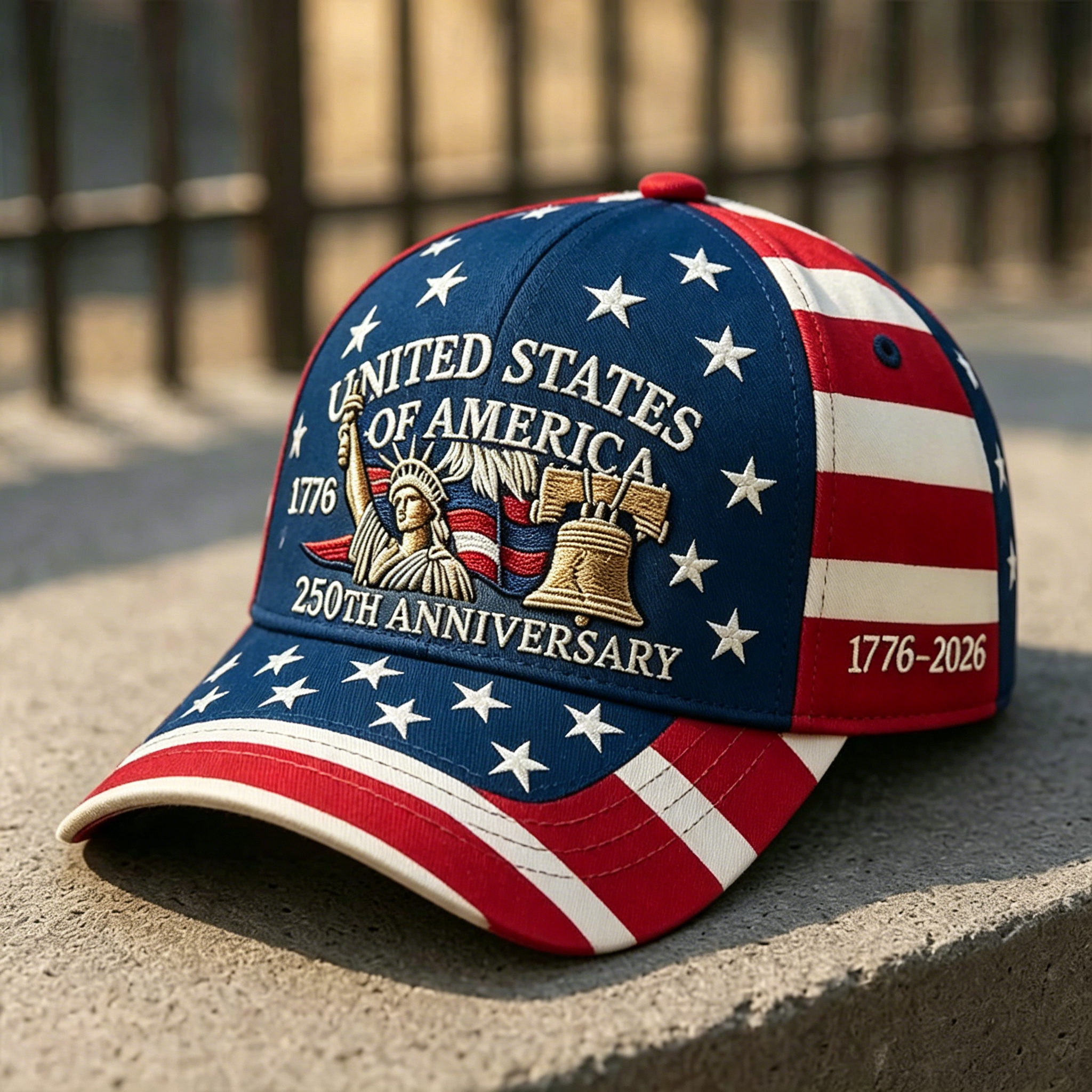 1776-2026 250th Anniversary Graphic Baseball Cap, Unisex Independence Day Headwear