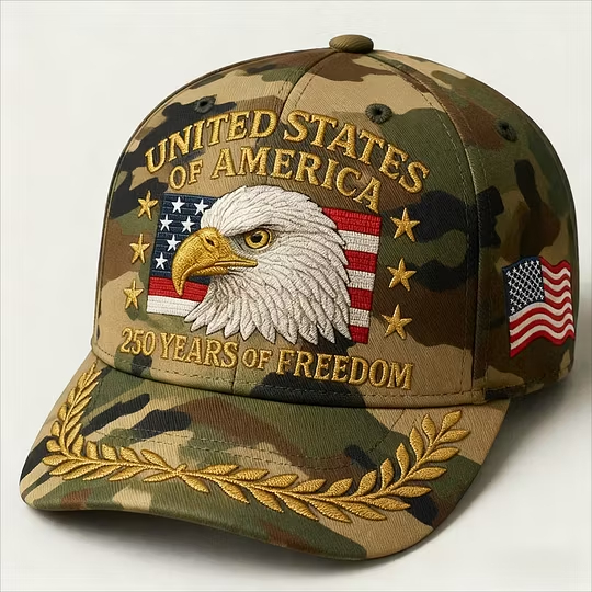 Camo Denim Navy Multi Style Patriotic Eagle Embroidery Breathable Fishing Baseball Cap