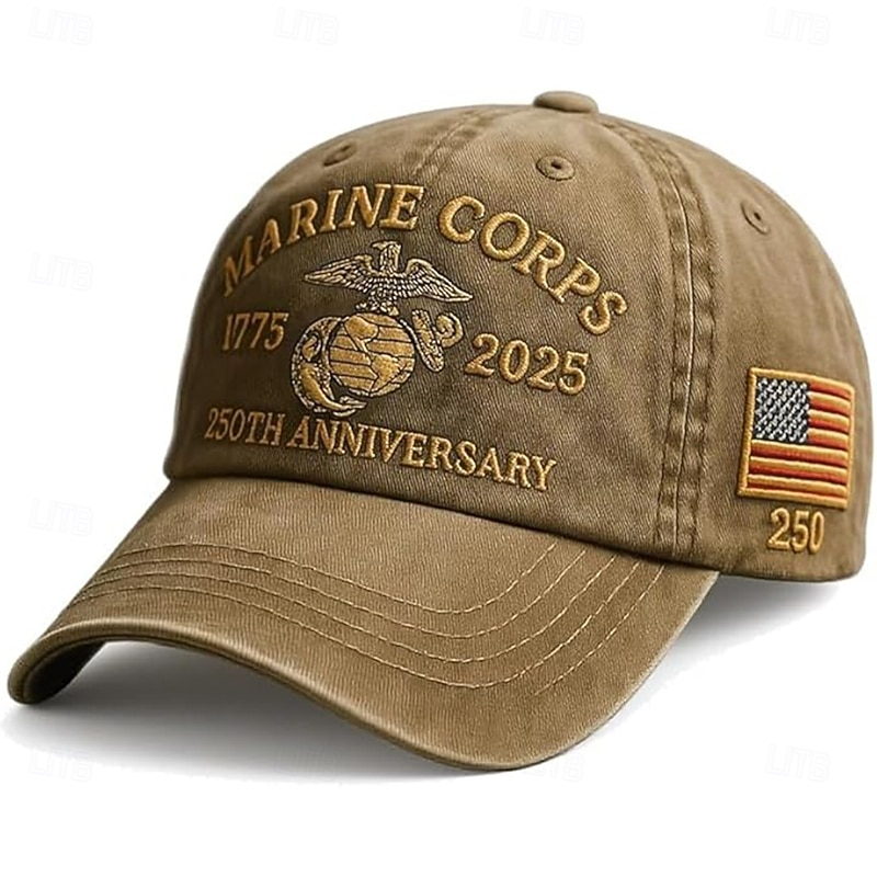 Patriotic Military Themed Eagle Globe Anchor Embroidery Daily Wear Dad Hat