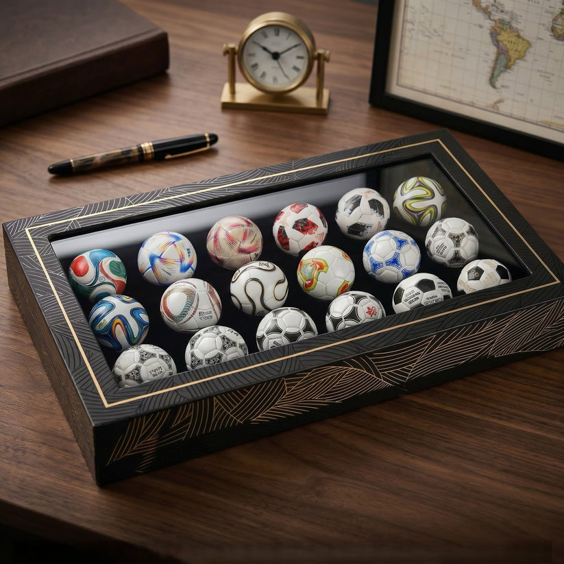 Iconic World Cup Tournament Mini Football Souvenir Collection Decor Gift Box
