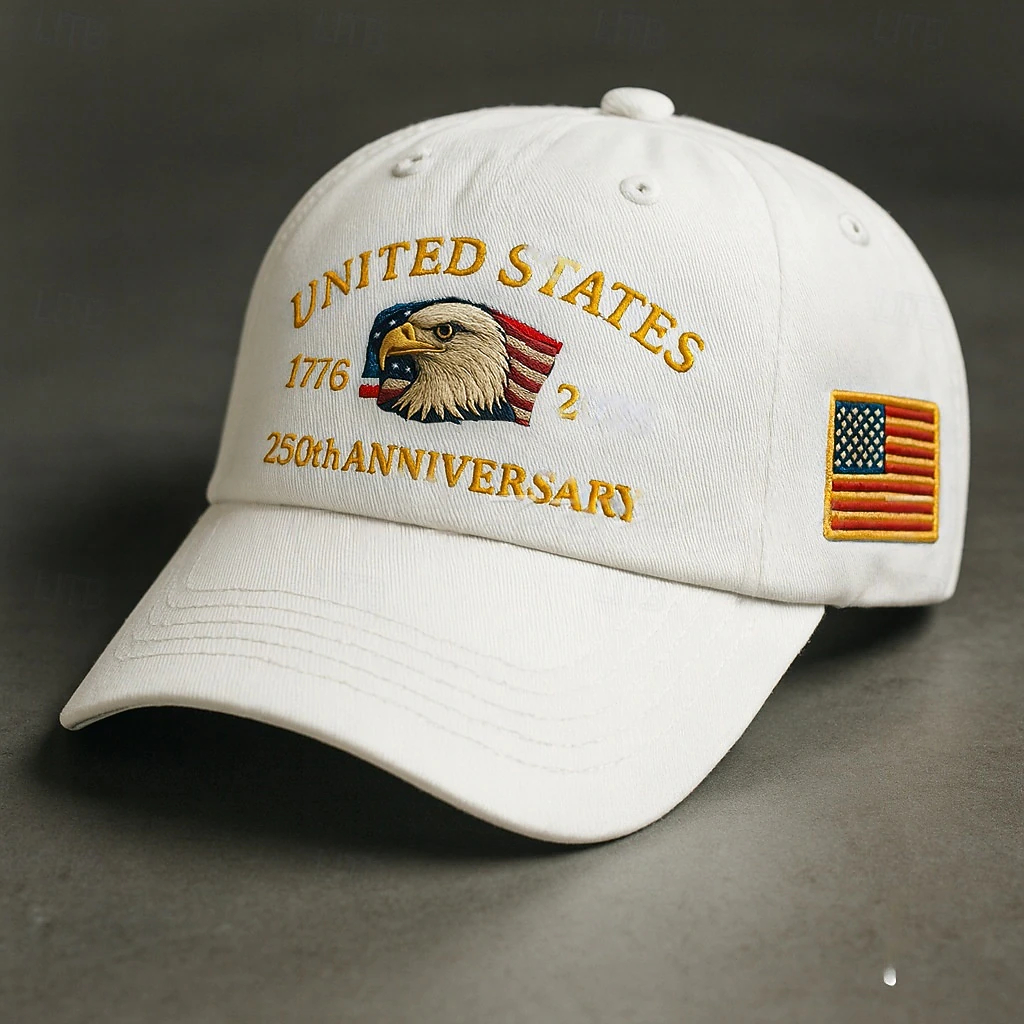 Retro USA Eagle Embroidery Casual Outdoor Sun Protection Dad Cap for Men Women