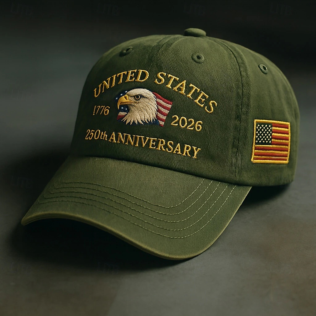 Retro USA Eagle Embroidery Casual Outdoor Sun Protection Dad Cap for Men Women