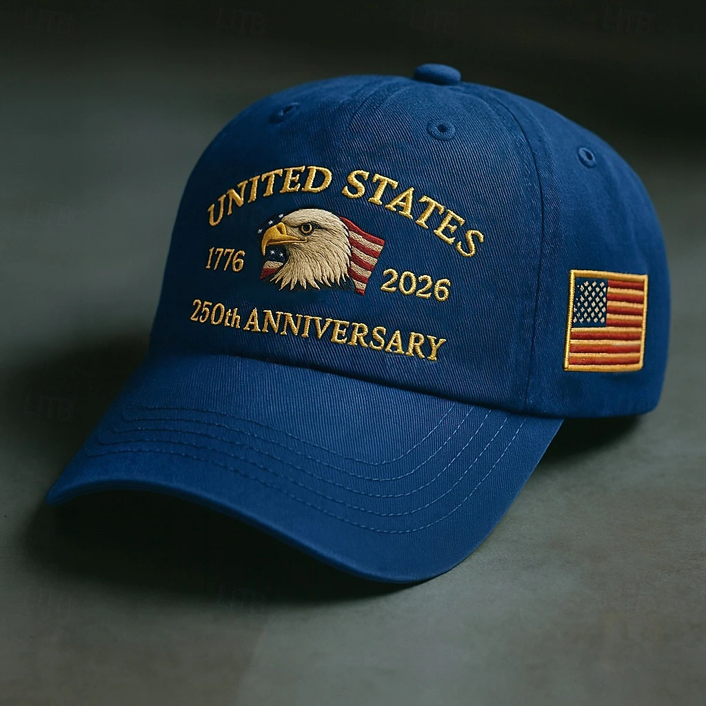 Retro USA Eagle Embroidery Casual Outdoor Sun Protection Dad Cap for Men Women